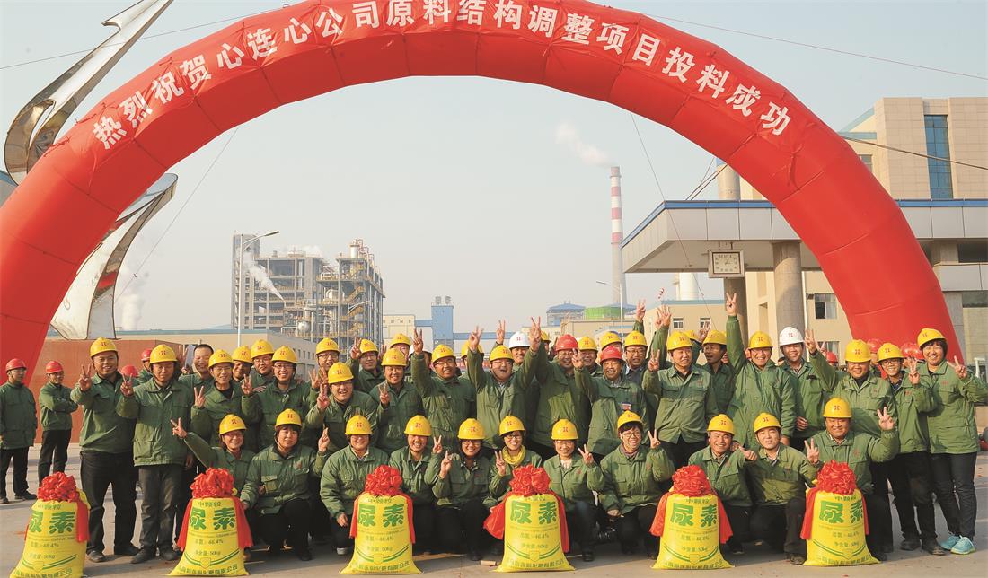 2013年，原料結(jié)構(gòu)調(diào)整項目開車成功